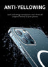 Clear Magnetic Case for iPhone 12 Pro max, Slim Fit Hard Back Soft Silicone Thin Cute Shockproof Anti-Yellow Protective Case for iPhone 12 Pro max...