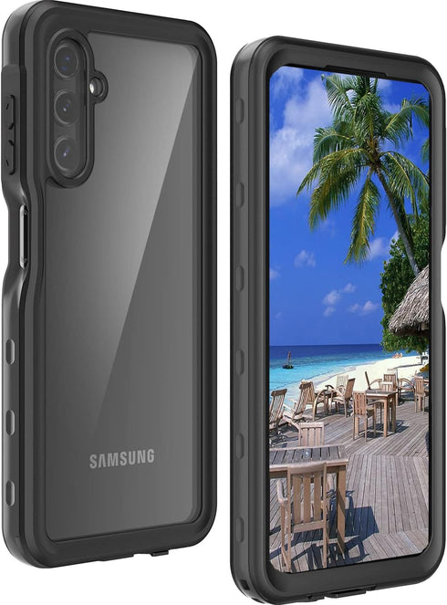 Compatible with Samsung A14 Waterproof Case, Dustproof Shockproof Snowproof with Built in Screen &Camera Lens Protector Lanyard Full Body Cover fo...