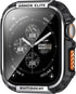 Suitisbest Metal Rugged Case for Apple Watch 44mm Case Screen Protector, Shockproof Protective Case Bumper 9H Tempered Glass Screen Protector Cove...