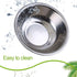 kathson Stainless Steel Whisker Relief Cat Bowl, 4 pcs Shallow and Wide Bowls, Pet Cat & Dog Feeding Large Dishes Fits with Elevated Stands Pet Bo...