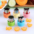 24 pcs Vegetable Cutter Shapes Sets Cookie Cutters Fruit Stamps Mold with 20 pcs Food Picks and Forks for Kids...