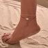 Bohemian Layered Pearl Anklet for Women Oval Pearl Ankle Bracelets Brown Woven Rope Anklets Chain Bracelet Gold Bead Anklets Summer Beach Anklet F...