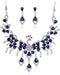 Peacock Necklace Earrings Jewelry Set for Women Austrian Crystal Enamel Peacock Necklace Set Fashion Banquet Accessories Gift (Blue set)...