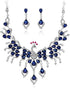 Peacock Necklace Earrings Jewelry Set for Women Austrian Crystal Enamel Peacock Necklace Set Fashion Banquet Accessories Gift (Blue set)...