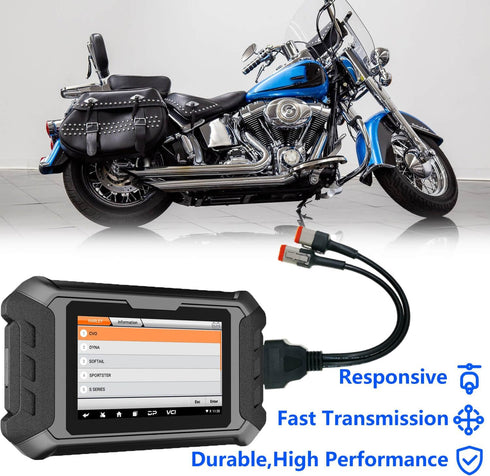 OBD2 Diagnostic Scanner Adapter Cable for Harley Davidson,2 in 1 Motorcycle OBD Scanner Adapter Cable (16Pin to 4Pin and 16Pin to 6Pin) 12" OBD2 C...