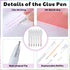 Seajan 6 Pcs Quick Dry Ballpoint Glue Pen with 12 Pcs Glue Refills Easy Control and Precise Apply Liquid Glue Pens for Crafting Scrapbooking Card ...