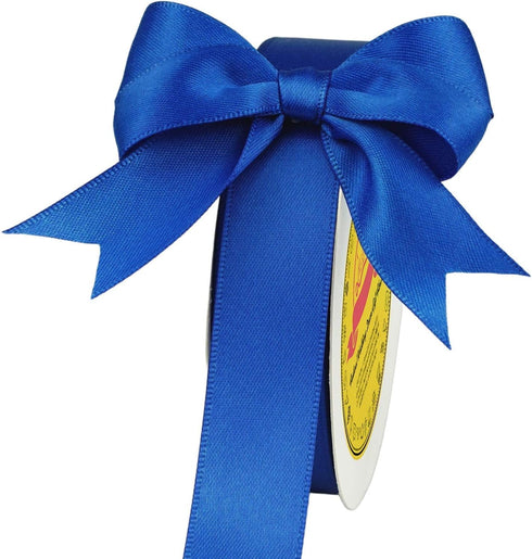 Double Face Royal Blue Satin Ribbon 7/8 inch X 25 Yards Polyester Royal Blue Ribbon for Gift Wrapping Very Suitable for Weddings Party Invitation ...