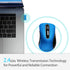 memzuoix 2.4G Portable Wireless Mouse, 1400 DPI Mobile Optical Cordless Mice with USB Receiver for Computer, Laptop, PC, Desktop, MacBook, 5 Butto...