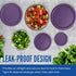 Replacement Lids for Pyrex Containers (2) 1-Cup (3) 2-Cup (2) 4-Cup (2) 7-Cup (Purple)...