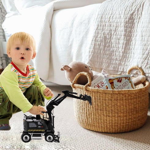 1/50 Wheeled Excavator Construction Vehicle Toys, Vehicle Toys for Kids, Outdoor Sandbox Car Toys, Birthday Gift Toddler Boy Kid...