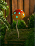 Evergreen 12.5" H Glow in The Dark Mushroom Plant Pick, Yellow Garden and Yard Decor...