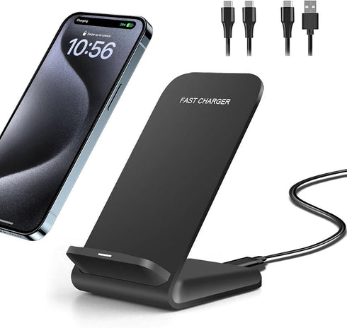 20W Fast Wireless Charger,Wireless Charging Stand Compatible with iPhone 15,15 Pro,14,13,12,11 Series/X/XS/XR/8, Phone Charger for Galaxy S24/S23/...