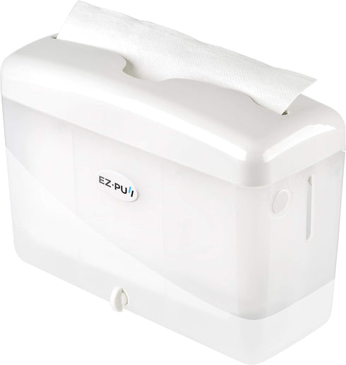 EZbrnd Countertop SLIMFOLD Hand Towel Dispenser for Kitchen/Bathroom/Office/RV/Airbnb, Guest Towel Holder, White...