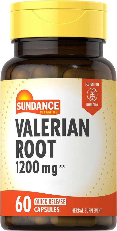 Valerian Root 1,200mg | 60 Quick Release Capsules | Herbal Supplement | Non-GMO and Gluten Free Formula | by Sundance...