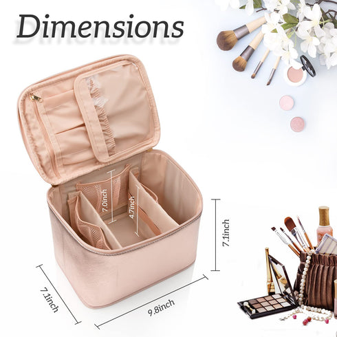 OCHEAL Makeup Bag, Large Travel Makeup Bag Cosmetic Bags for Women Traveling Washable Make Up Bag Organizer Case -Large Rose Gold...