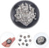 10pcs Metal Buttons Silver Buttons Metal Snap Buttons Black Trim DIY Sewing Buttons Sewing Buttons for Clothes Blazer Buttons Women Durable Sewing...