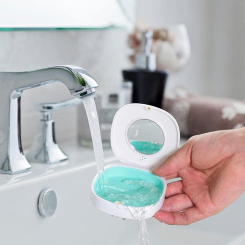 Doboli 2 Pack Retainer Case with Vent Holes, Mirrors,Compatible with Invisalign,Night Guards,and Mouth Guards Case - Includes Storage Bag,Slim Ali...