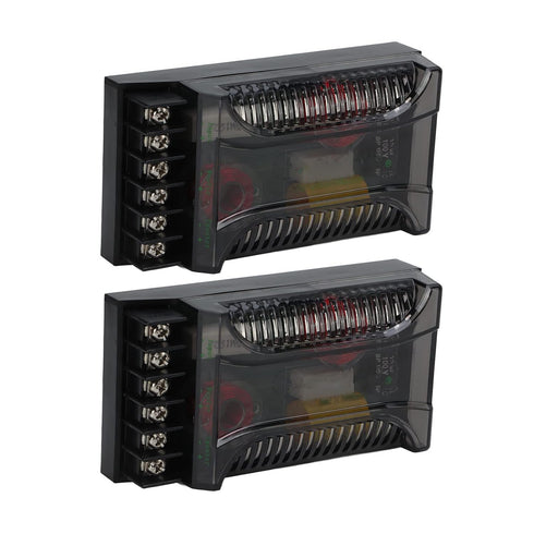 2 Way Car Audio Crossover, 2pcs Speaker Frequency Divider Car Audio Passive Crossover Up to 300 Watts, Overcurrent Protection Heat Dissipation Uni...