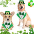 3Pack St.Patrick's Day Dog Costume Puppy Bandana Top Hat Green Shamrock Bow Tie Collar Adjustable Pet Scarf Formal Tux Clothes Irish Tuxedo Outfit...