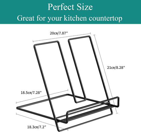 Cookbook Stand Holder for Kitchen Counter,Recipe Book Stand for Reading Hands Free(Black)...