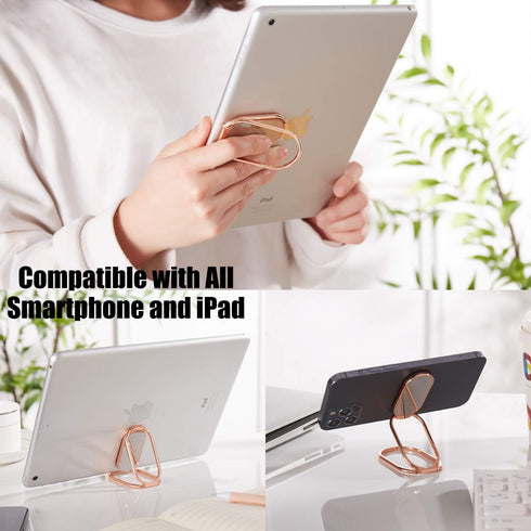 Phone Ring Holder Finger Kickstand Foldable Cellphone Stand 360° Degree Rotation Metal Ring Grip Holder for Magnetic Car Mount Compatible with iPh...