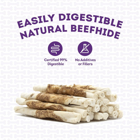 Combo Chews Beefhide Twist Sticks 5" w/Chicken Meat Wrap Dog Chew Treats - 22 Count/1 Pack...