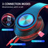 Bluetooth Headphones Over Ear Headphones with Deep Bass LED Foldable Stereo Headphones, Wired and Wireless Headset for Smart Phone/TV/PC(Red/Black...