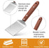 Newtay 2 Pieces Small Brownie Cookie Spatula Metal Stainless Steel Spatula with Wooden Handle for Kitchen Cooking Chef Baking Scraper Turner, 2.5 ...