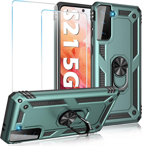 Case for Samsung Galaxy S21 5G Case Heavy Duty with Built in Screen Protector Hard Armor Military Anti-Fall Bumper Cover for Samsung S21 5G 6.2 20...