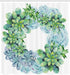 Ambesonne Succulent Shower Curtain, Watercolor Succulent Wreath Circular Design Bridal Wedding Theme, Cloth Fabric Bathroom Decor Set with Hooks, ...