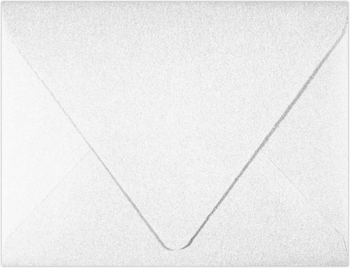 LUXPaper A2 Contour Flap Invitation Envelopes | 4 3/8" x 5 3/4" | Crystal Metallic | 80lb. Text | 50 Qty...