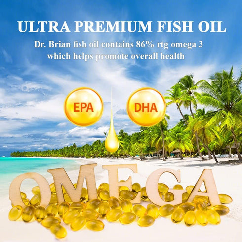 Dr.Brian Fish Oil Supplement 130 Softgel, Highly Absorbed rTG Mini Omega 3 Fish Oil Capsule with EPA/DHA Fatty Acids Vitamin D E, 500mg rTG Omega-...