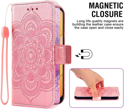 Asuwish Phone Case for Wiko Voix U616AT Wallet Cover with Tempered Glass Screen Protector and Leather Flip Credit Card Holder Stand Flower Folio P...