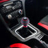 Arenbel 5 Speed Shifter Knobs Leather Car Gear Stick Lever Shift Ball Handle Replacement Fit Most Manual Vehicles, Red...