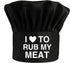 I Love to Rub My Meat,Funny Chef Hat?BBQ Chef Hats,Adjustable Kitchen Cooking Hat for Men & Women,Barbecue Party Gift, BBQ Lover Gift,Gift for Che...