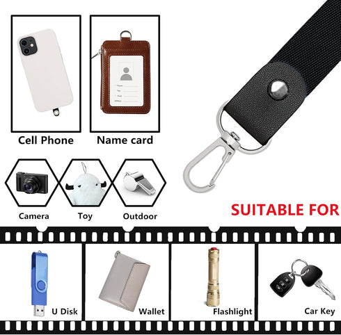Phone Lanyard, 4 Pack Universal Nylon Cell Phone Lanyard Holder for Around the Neck for Women, Wrist Key Chain Lanyard Compatible with Most Smartp...