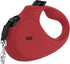 TUG Monochrome 360° Tangle-Free Retractable Dog Leash | 16 ft Strong Nylon Tape (Small, Red)...