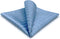 S&W SHLAX&WING Large Mens Pocket Square Blue Azure Checkered for Suit Silk...