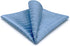 S&W SHLAX&WING Large Mens Pocket Square Blue Azure Checkered for Suit Silk...