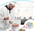KNC 11 Inch Rotating Cake Turntable with 3x Icing Smoother, Cake Stand, Revolving Cake Stand,Cake Decorating Tools,White Baking Cake Decorating Su...