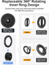 EWA MagOne Ultra (Plate Edition) Phone Grip Stand with Leather Finger Strap, Removable Magnetic Ring Holder Kickstand Loop, Double-Sided Magnetic ...