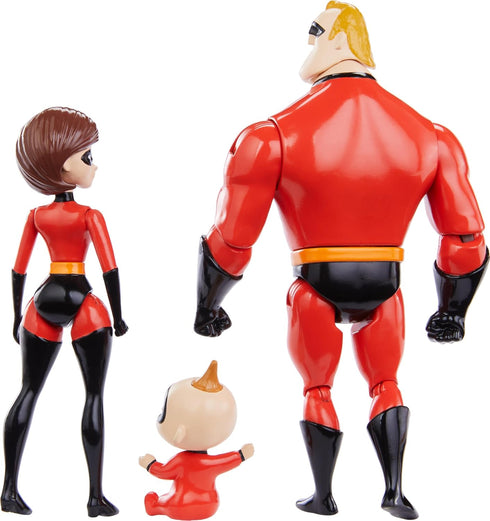 Disney Pixar Incredibles Storyteller 3 Action Figure Pack, Mr Incredible, Elastigirl and Jack-Jack, Battle for The City Gift Pack...