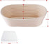 2 Pack 10 Inch Oval Bread Proofing Basket for Sourdough Bread - Bread Basket Baking Bowl With Bread Lame & 5 Blades,Dough Scraper and Linen Liner ...