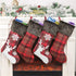 Christmas Stockings 2022, 18 Inches Burlap with Large Plaid Snowflake and Plush Faux Fur Cuff Stockings, for Home Decor (2 Pcs Plaid Snowflake)...