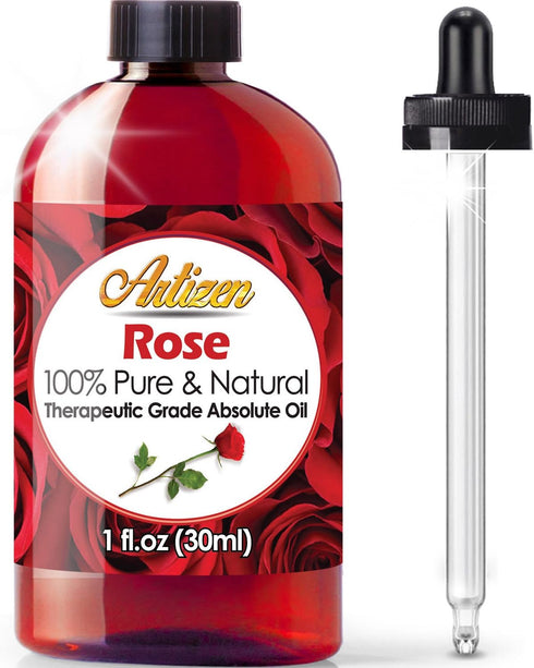Artizen Rose Essential Oil Therapeutic Grade - Huge 1oz Bottle - Perfect for Aromatherapy, Relaxation, Skin Therapy & More! - Rose Oil Essential...