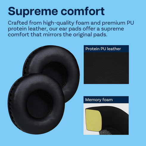 Ear Pads Replacement for Skullcandy Hesh, Hesh 2, Hesh 2 Bluetooth Wireless Over-Ear Headphones by MMOBIEL - Memory Foam and Protein PU Ear Pad Cu...