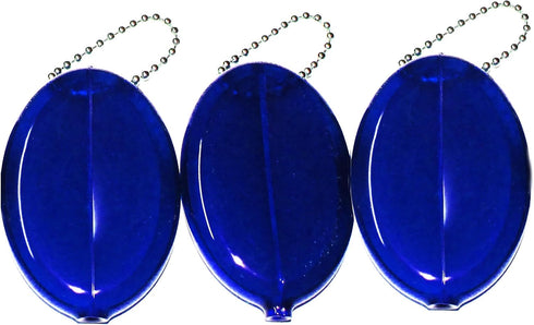 3 Oval Squeeze Purses - Made in USA (3 Blue)...