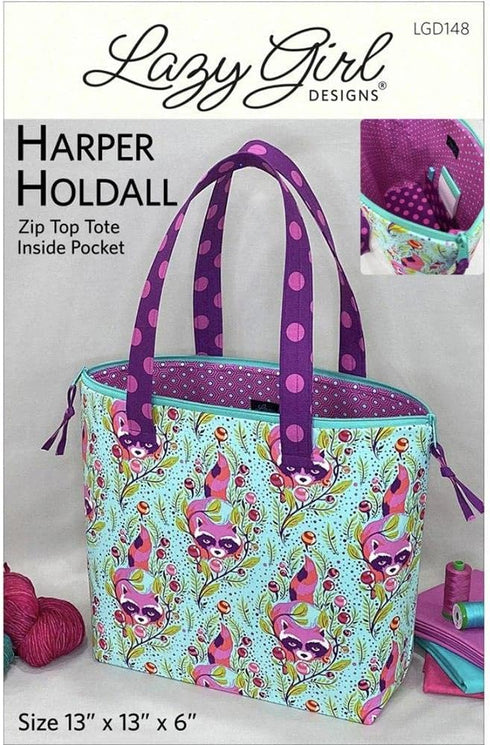 Lazy Girl Designs Harper Holdall Pattern, Multicolor Large...
