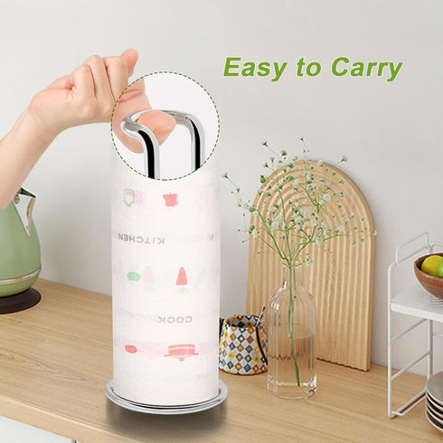 NearMoon Paper Towel Holder Countertop, Sturdy Kitchen Paper Towel Stand Dispenser-All Metal, Standard or Jumbo-Sized for Kitchen Countertop, Farm...