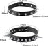 Hicarer 4 Pieces Cool Punk Women Men Biker Choker Heart Gothic Halloween Choker Necklace PU Leather Studded Stone (Black) Faux Leather, Faux Leath...